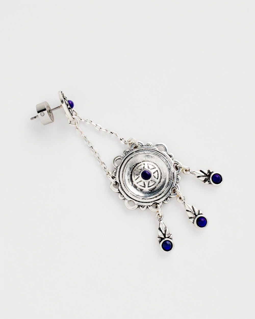 No Droop® Lapis Lazuli Medallion Earrings