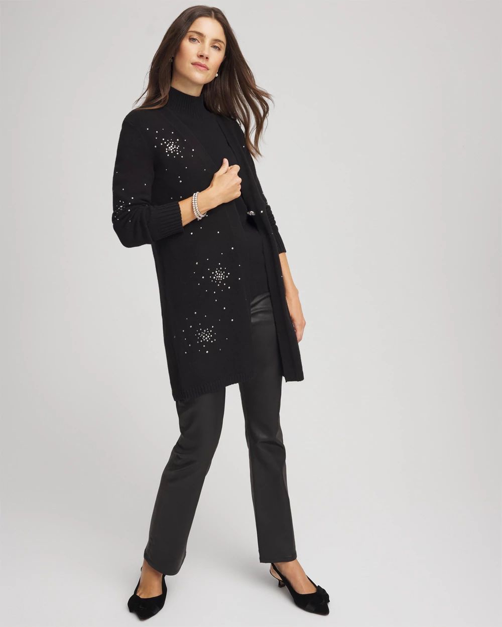 Rhinestone Embellished Cardigan click to view larger image.