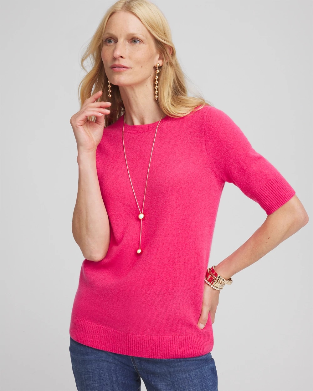 Cashmere Short Sleeve Sweater