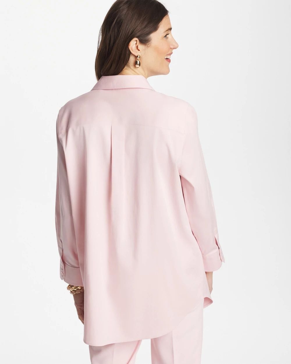 No Iron™ Stretch Splitneck Tunic