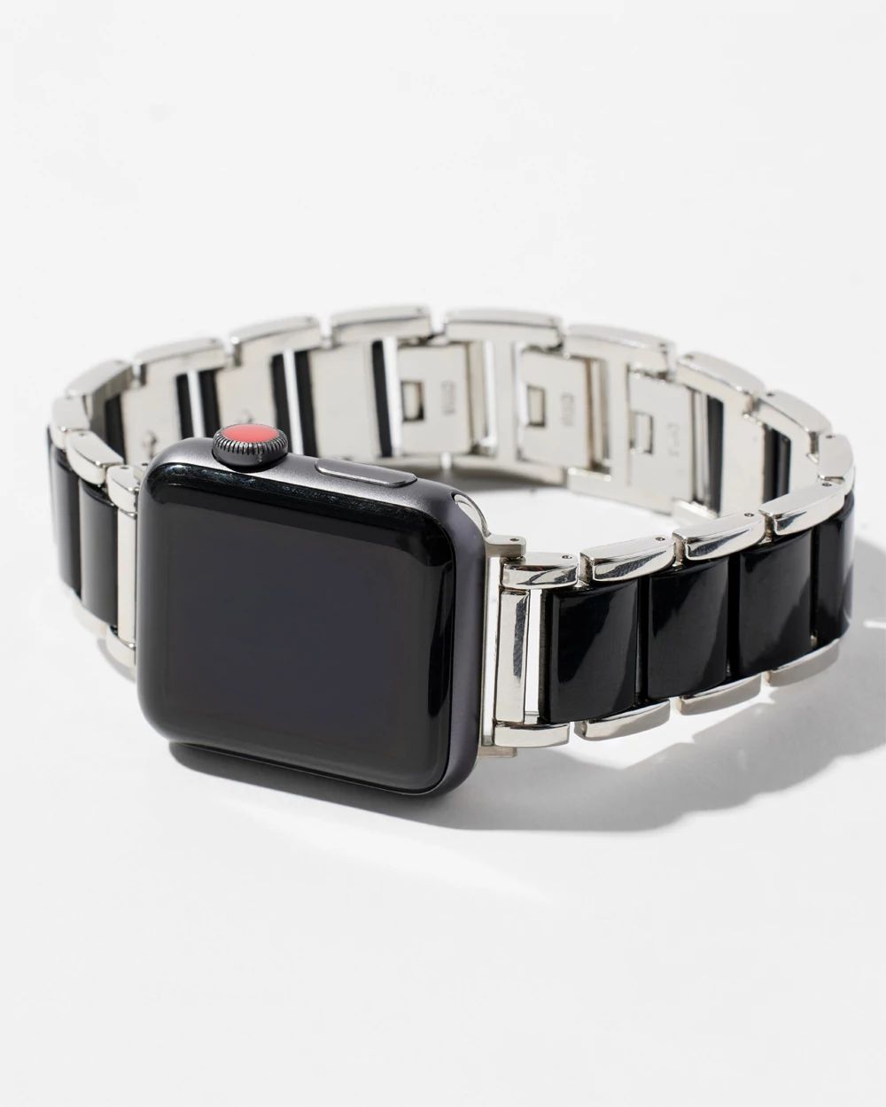 Black & Silver Tone Apple Watch Band