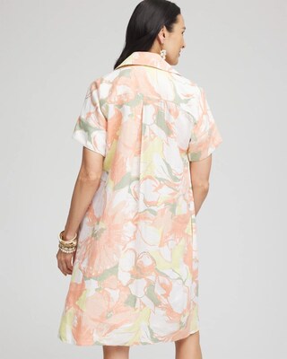 Floral Linen Shirtdress click to view larger image.