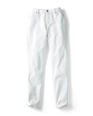Premium Soft White Slim Ankle Jeans