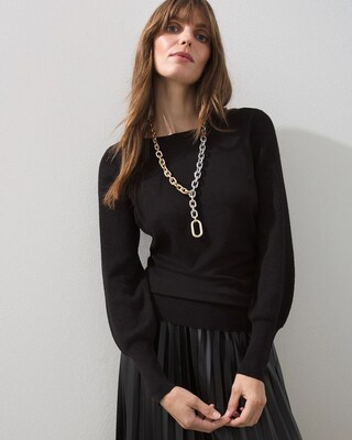 Stitch Sleeve Detail Pullover Sweater