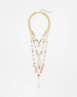 Convertible Multi-Strand Genuine Crystals Necklace