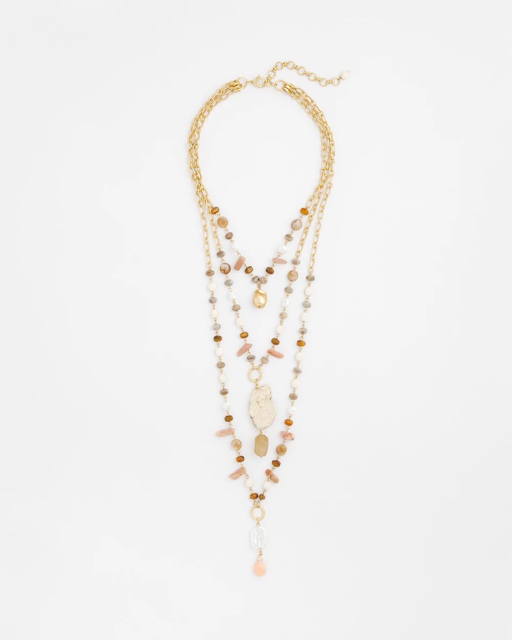 Convertible Multi-Strand Genuine Crystals Necklace