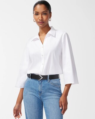 Poplin Cape Sleeve Shirt