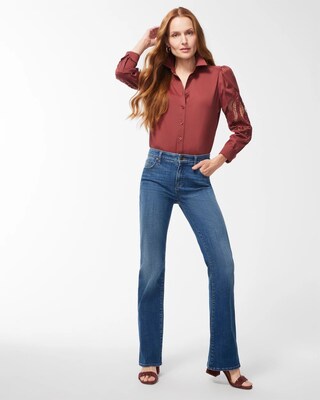 Poplin Cutwork Sleeve Shirt
