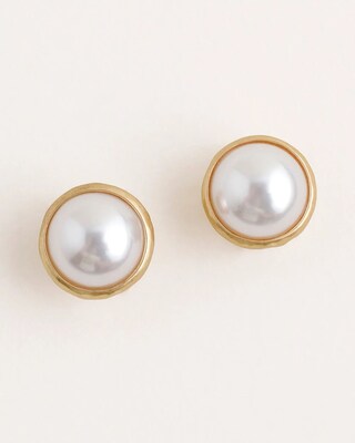 Faux-Pearl Clip Earrings