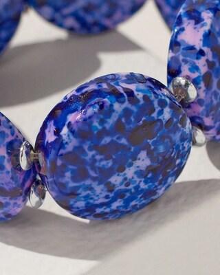 Blue Resin Stretch Bracelet