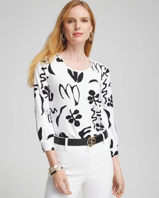 Touch of Cool™ Abstract Smock Sleeve Tee