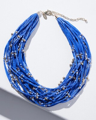 Blue & White Multistrand Necklace