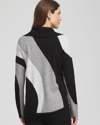 Zenergy® Luxe Intarsia Cowlneck Top click to view larger image.
