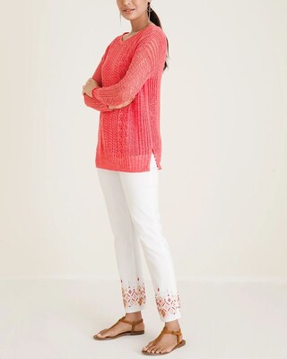 So Slimming Beaded-Hem Girlfriend Ankle Jeans