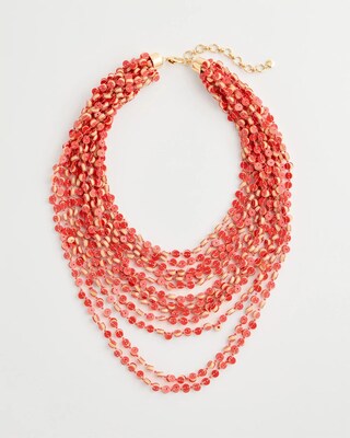 Coral Multi-Strand Necklace