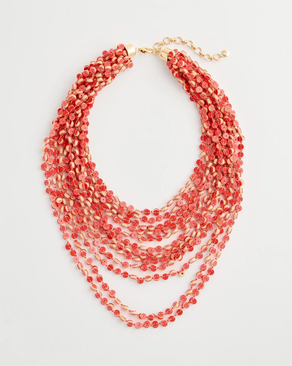 Coral Multi-Strand Necklace
