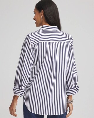 No Iron™ Striped Sateen Shirt click to view larger image.