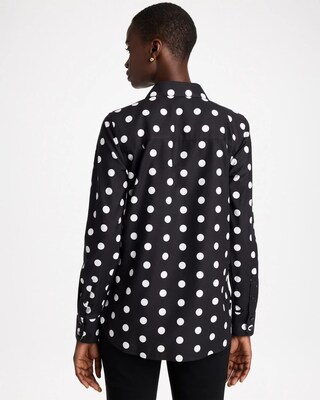 No Iron™ Stretch Polka Dot Shirt click to view larger image.