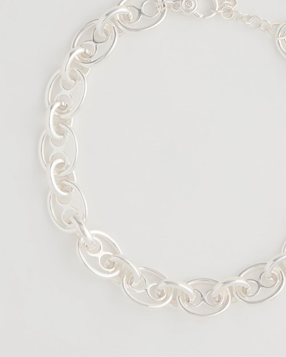 Mariner Silvertone Link Necklace