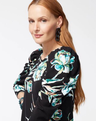 Touch of Cool Floral Romance Sleeve Top