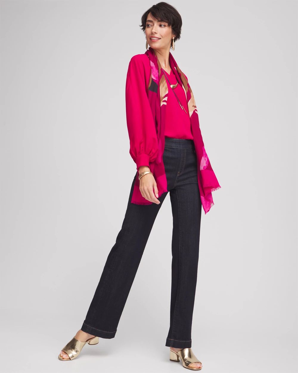 Satin Dolman Sleeve Top