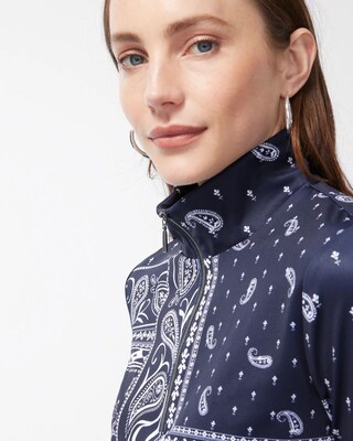 Zenergy UPF Bandana Print Long Sleeve Top