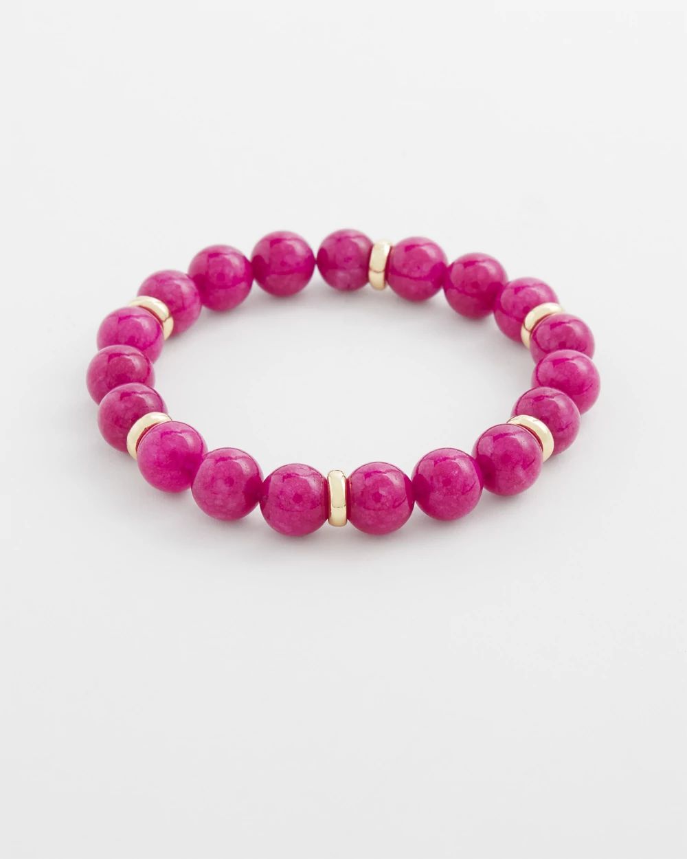 Magenta Beaded Stretch Bracelet