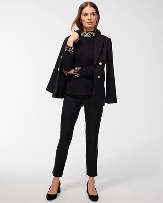 Embellished Floral Turtleneck
