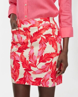 Brigitte Pull-On Feather Print Skort