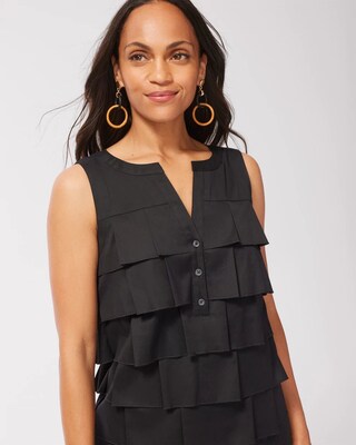 Poplin Multi-Tier Shift Dress