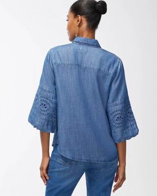Tencel Cutwork Sleeve Shirt