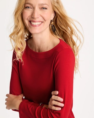 Pima Cotton Boatneck Tee click to view larger image.