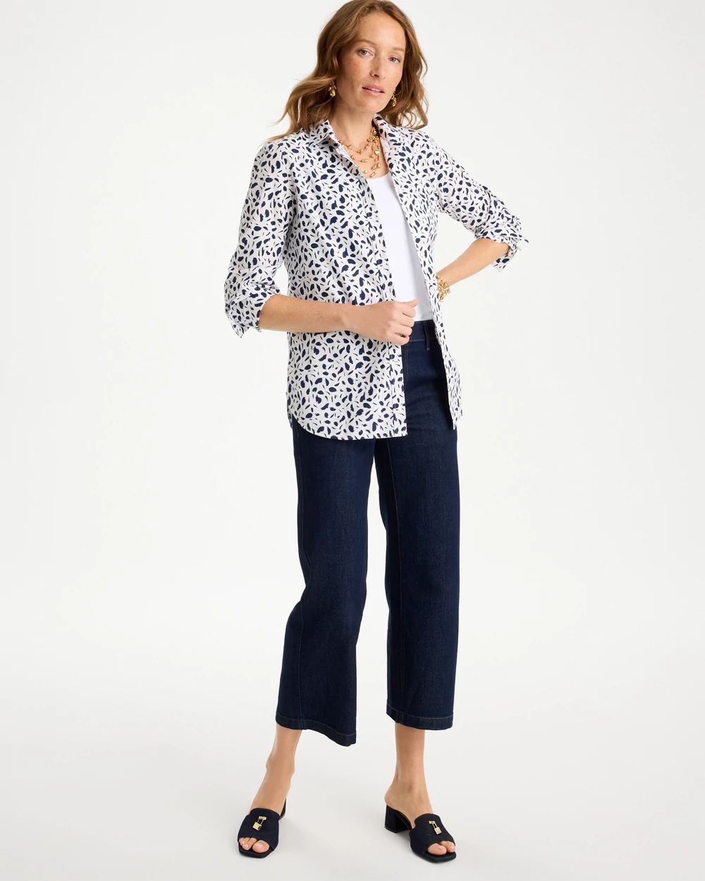 No Iron™ Stretch Printed Shirt click to view larger image.