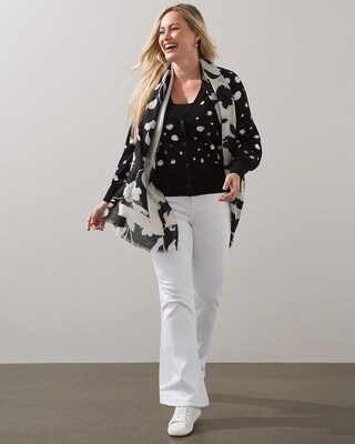 Jacquard Dot Print Cardigan