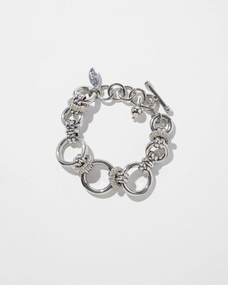 Silver Tone Links Bracelet