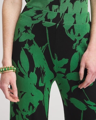 Petite Travelers™ Floral Wide Leg Pants click to view larger image.