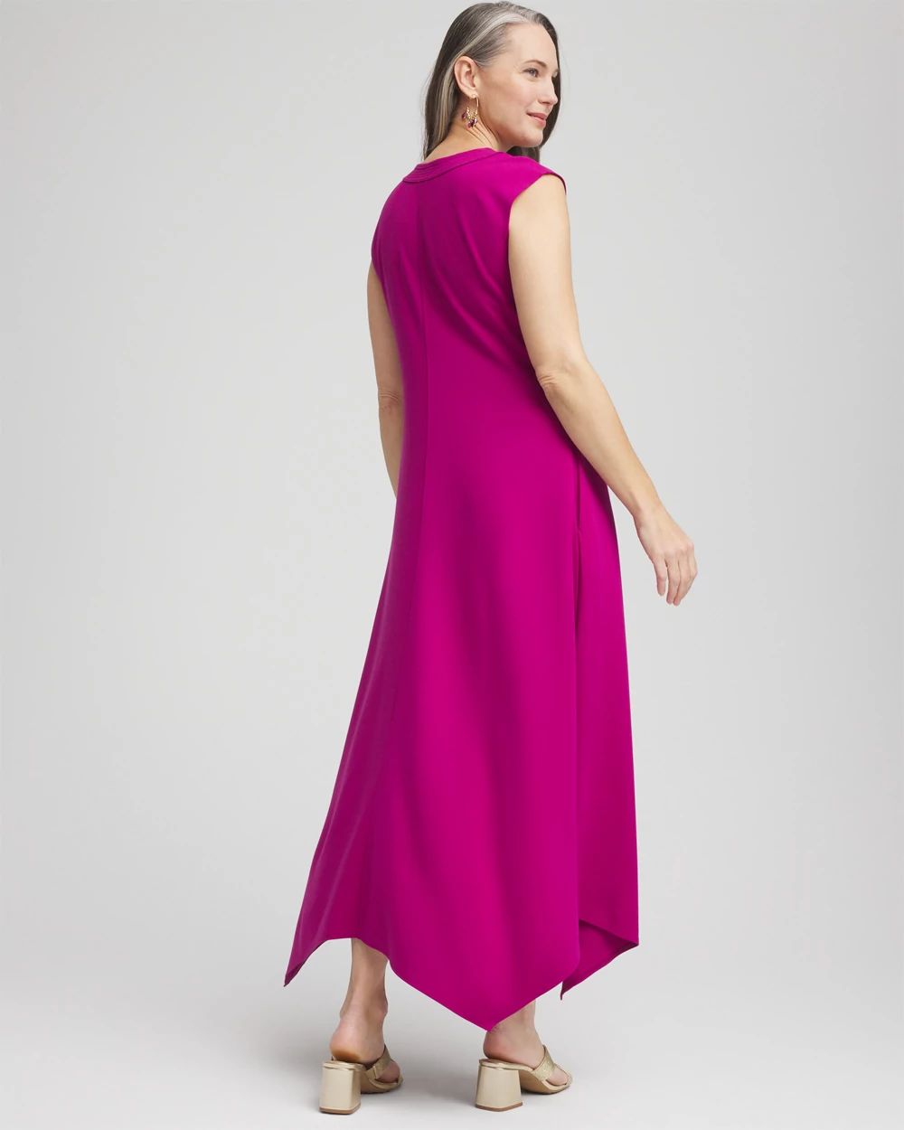 Trapunto Placket Midi Dress click to view larger image.