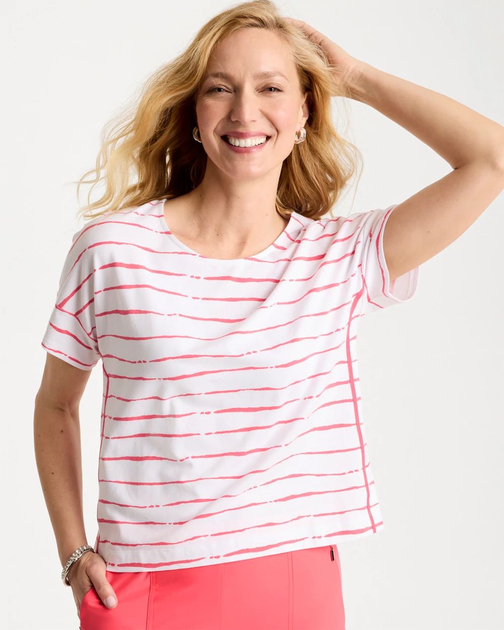 Zenergy® UPF Striped Dolman Tee