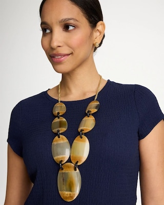 Horn Pendant Charm Necklace click to view larger image.
