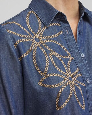 Twill Denim Eyelet Shirt