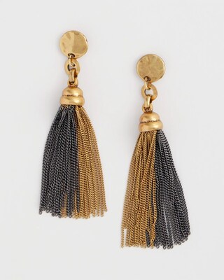 No Droop™ Mixed Metal Tassel Earrings