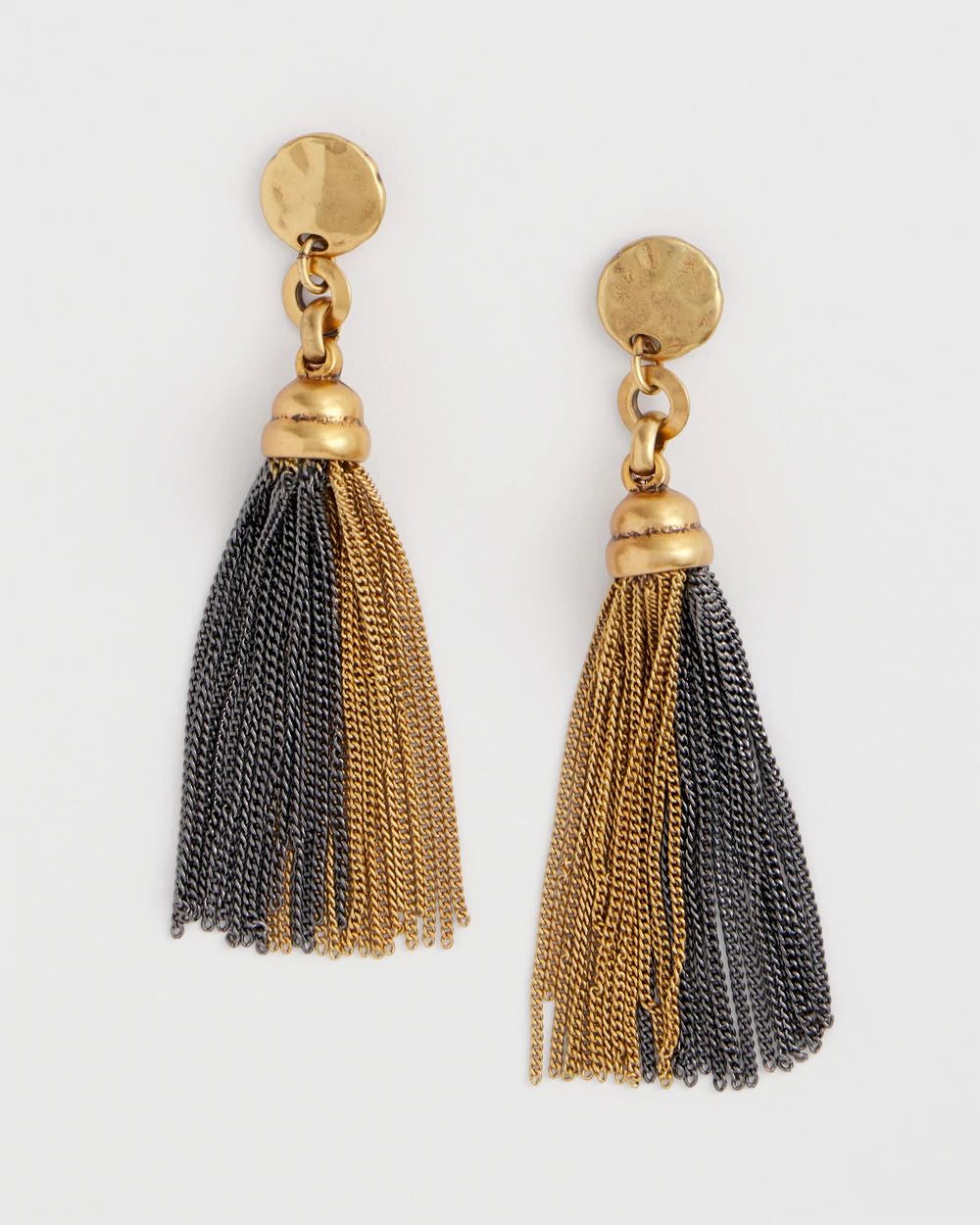 No Droop™ Mixed Metal Tassel Earrings