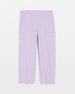 Zenergy® French Terry Gauze-Inset Cropped Pants click to view larger image.
