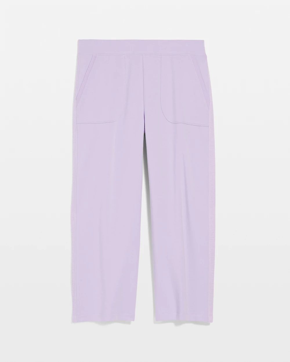 Zenergy® French Terry Gauze-Inset Cropped Pants click to view larger image.