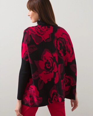 Roses Jacquard Pullover Sweater