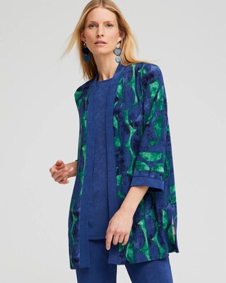 Travelers Half Moon Print Cardigan