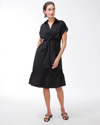 Black Label Poplin Bow Dress
