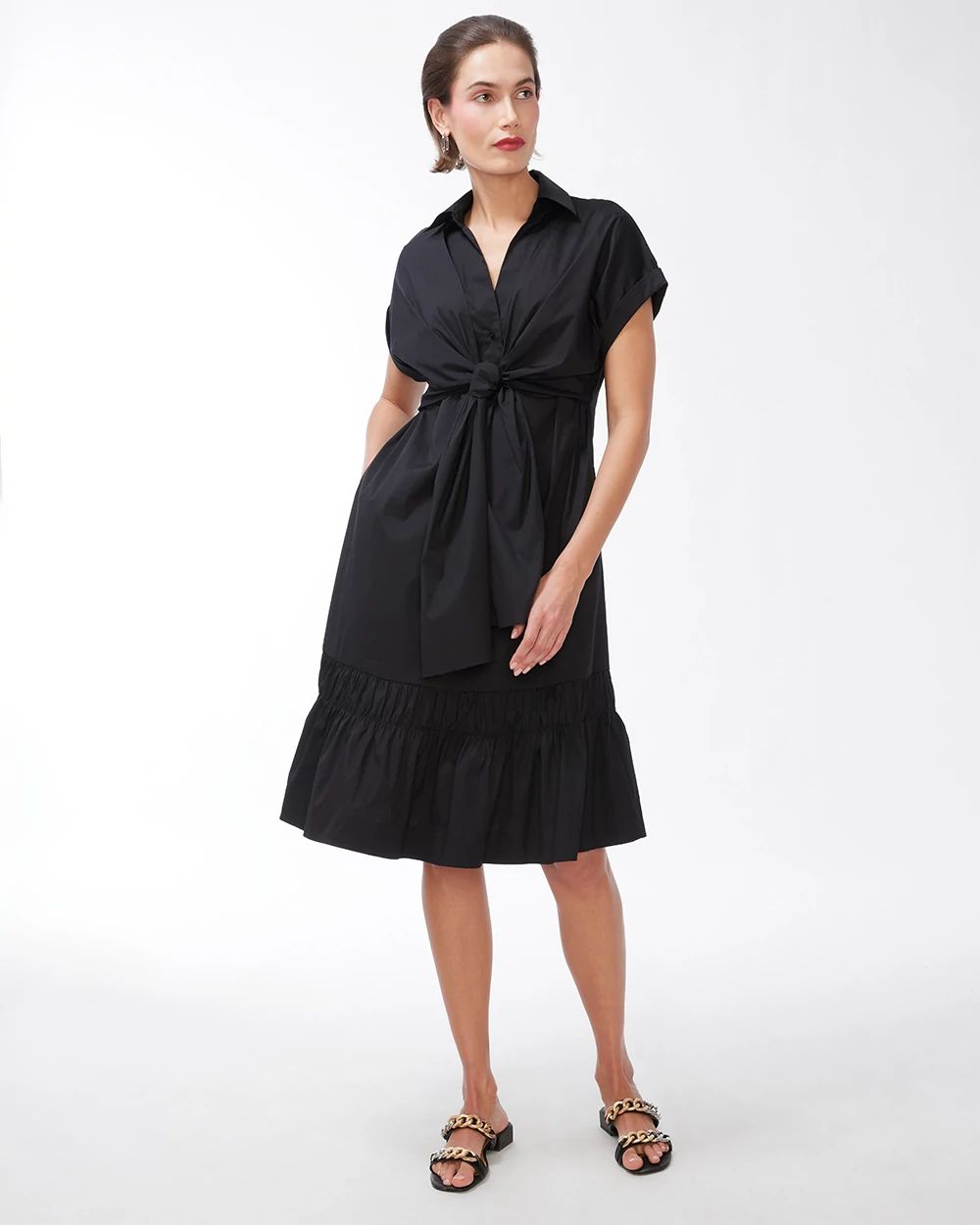 Black Label Poplin Bow Dress