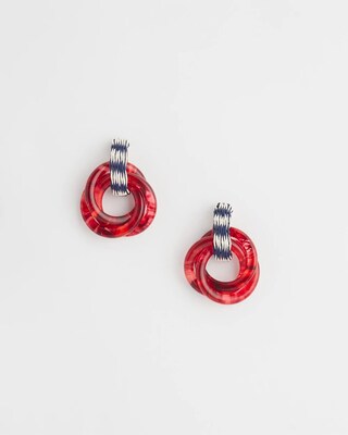 Raffia Resin Drop Hoops