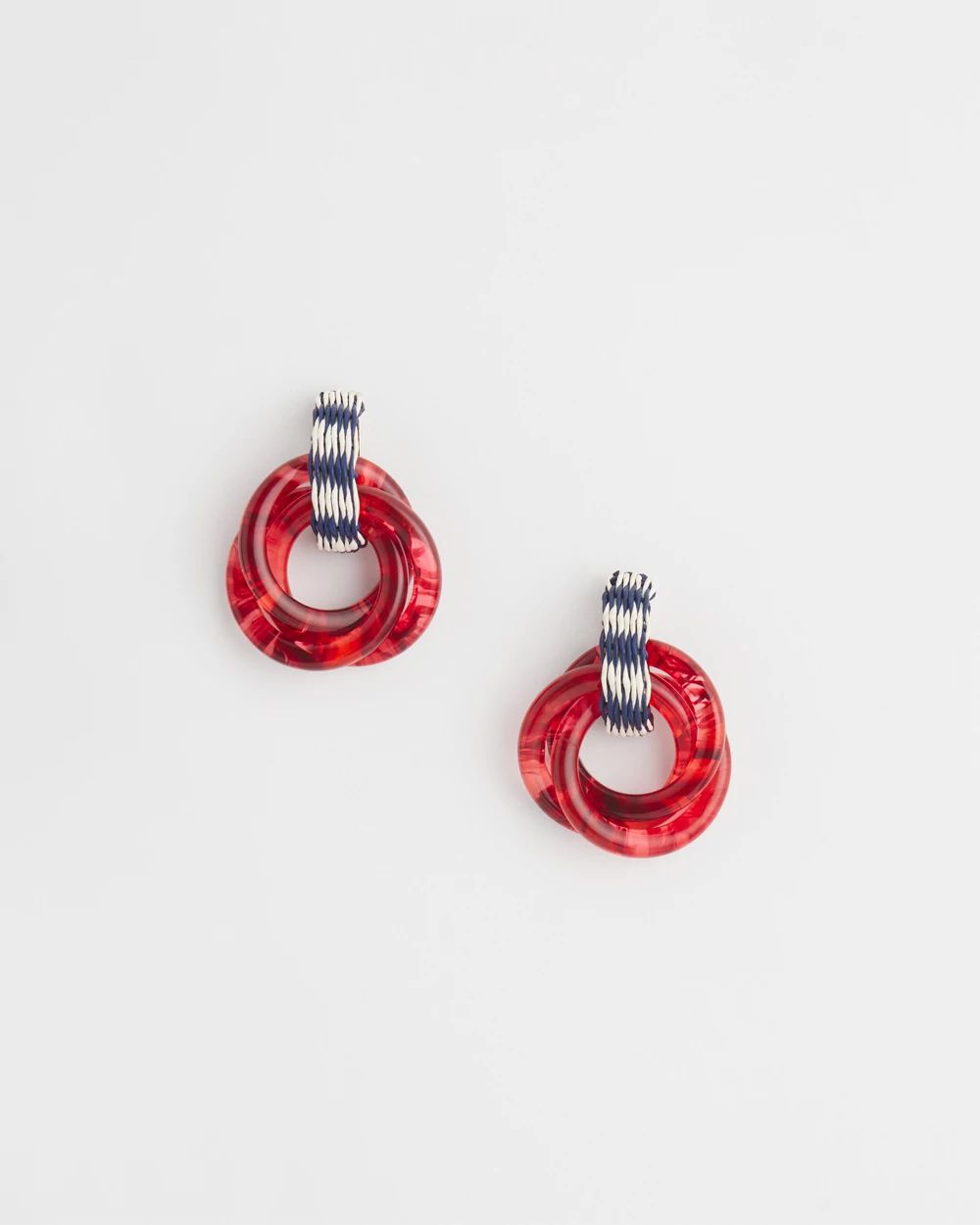 Raffia Resin Drop Hoops